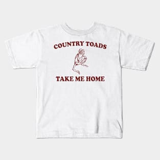 Country Toads Take Home To The Place I Belong Frog and Toad Kids T-Shirt